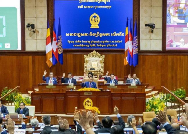 សមាជរដ្ឋសភានិងព្រឹទ្ធសភា គំាទ្រនិងកោតសរសើររាជរដ្ឋាភិបាលដែល ខិតខំប្រឹងប្រែងនិងយកចិត្តទុកដាក់ជំរុញ អភិវឌ្ឍន៍ គំាទ្រ អាជីវកម្មក្នុងសេដ្ឋកិច្ចក្រៅប្រព័ន្ធ